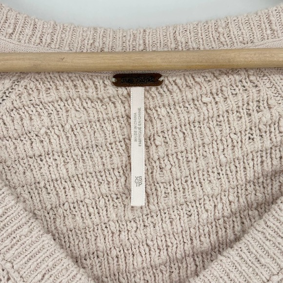 Free People Cream V-Neck Sweater - Picture 10 of 14